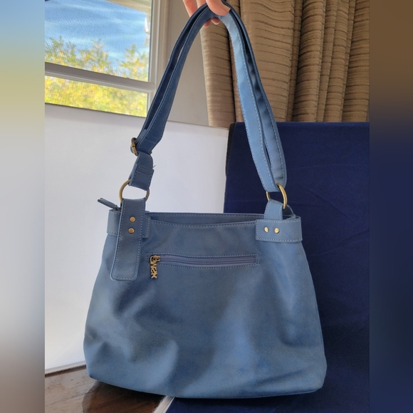 MSK Blue Adjustable Strap Purse Bag Unisex All Occasion  - Picture 14 of 16